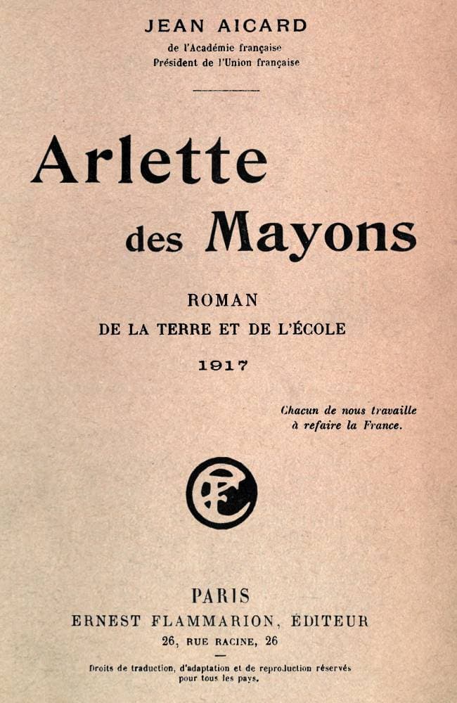 Arlette des Mayons: Roman de la terre et de l'école