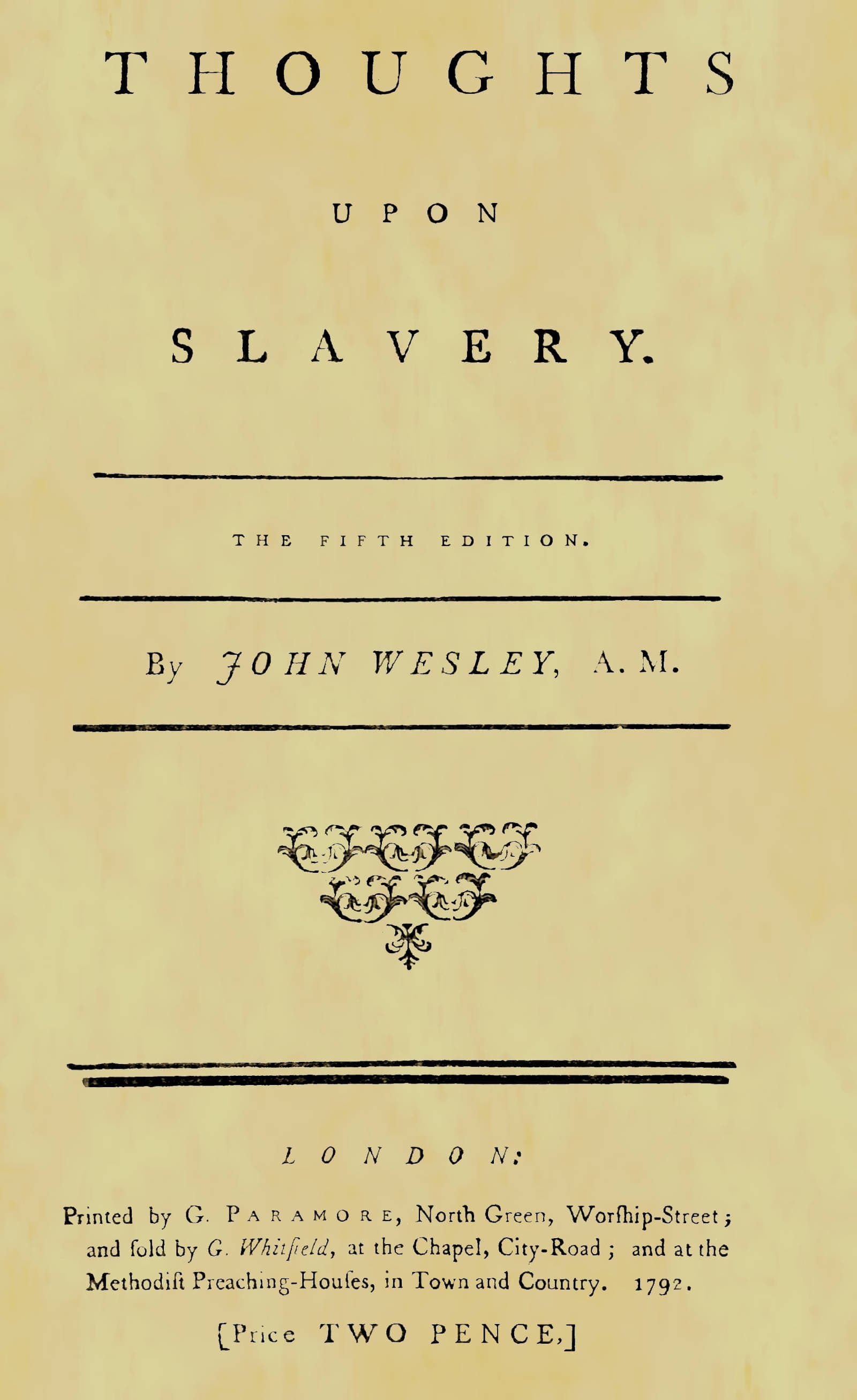 Thoughts Upon Slavery