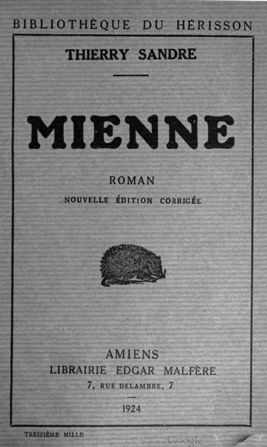 Mienne: Roman
