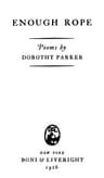 Enough Rope: Poems