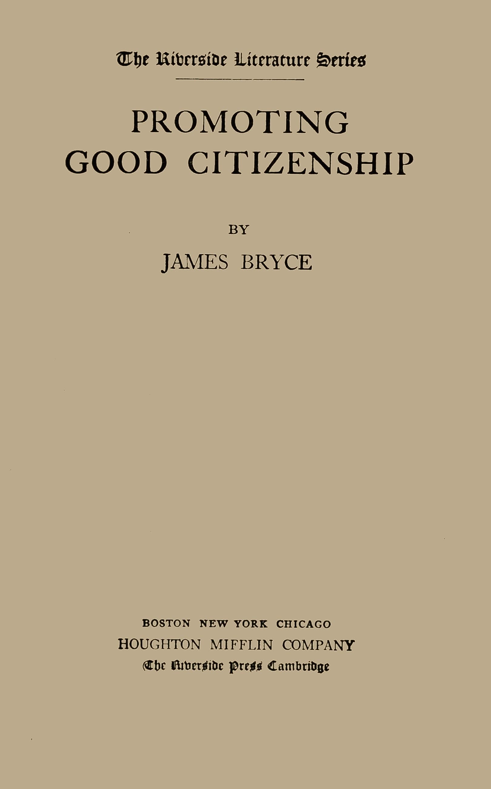 Promoting Good Citizenship