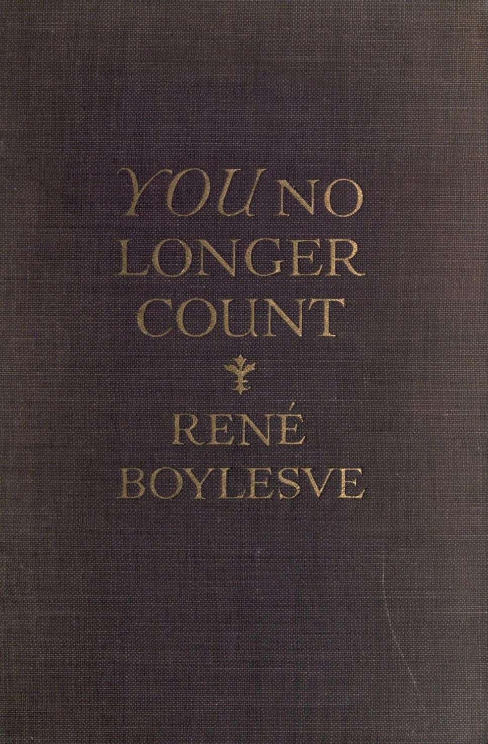 You No Longer Count (tu N'es Plus Rien!)