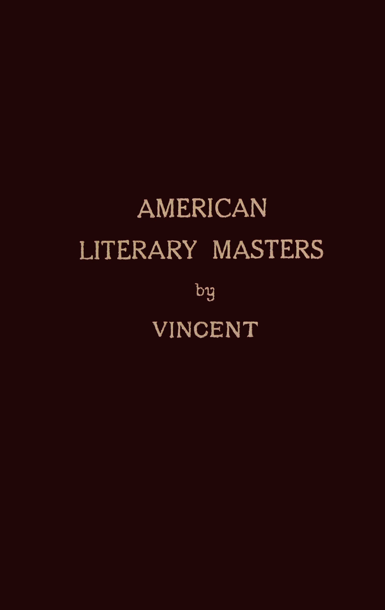 American Literary Masters