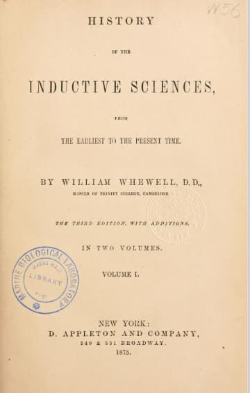 History of the Inductive Sciences, from the Earliest to the Present Time