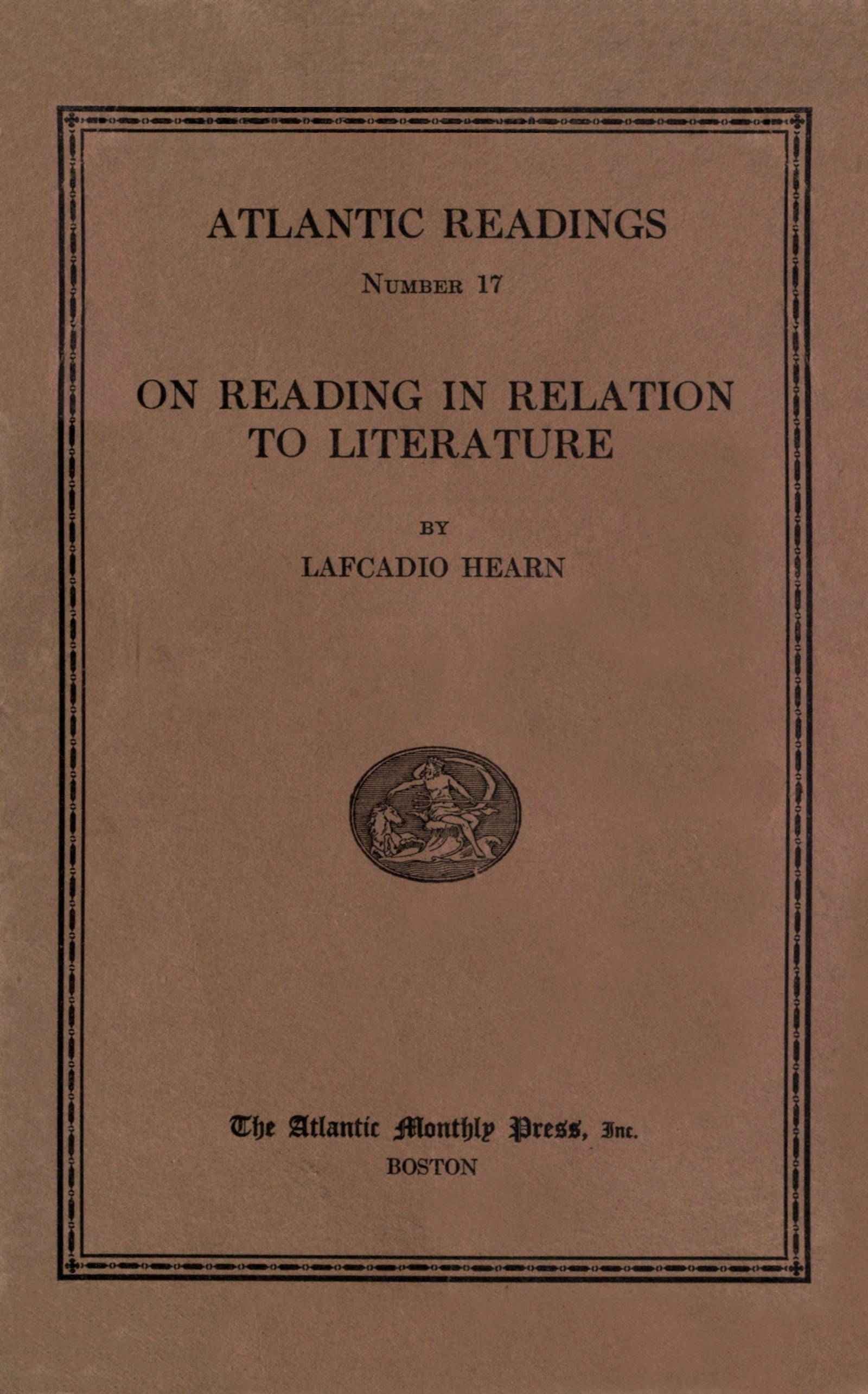 On Reading in Relation to Literature