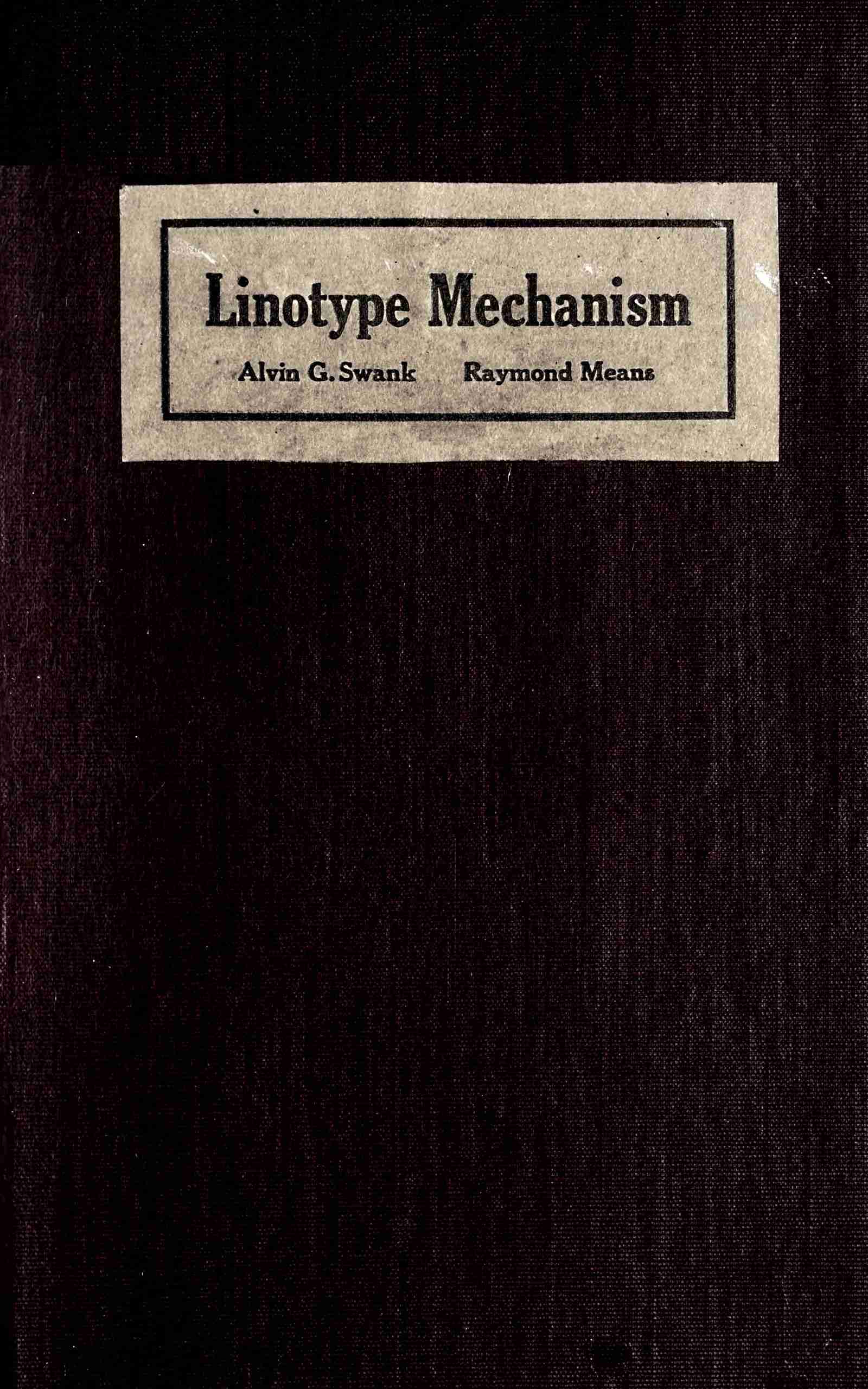 Linotype Mechanism