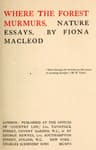 Where the Forest Murmurs: Nature Essays