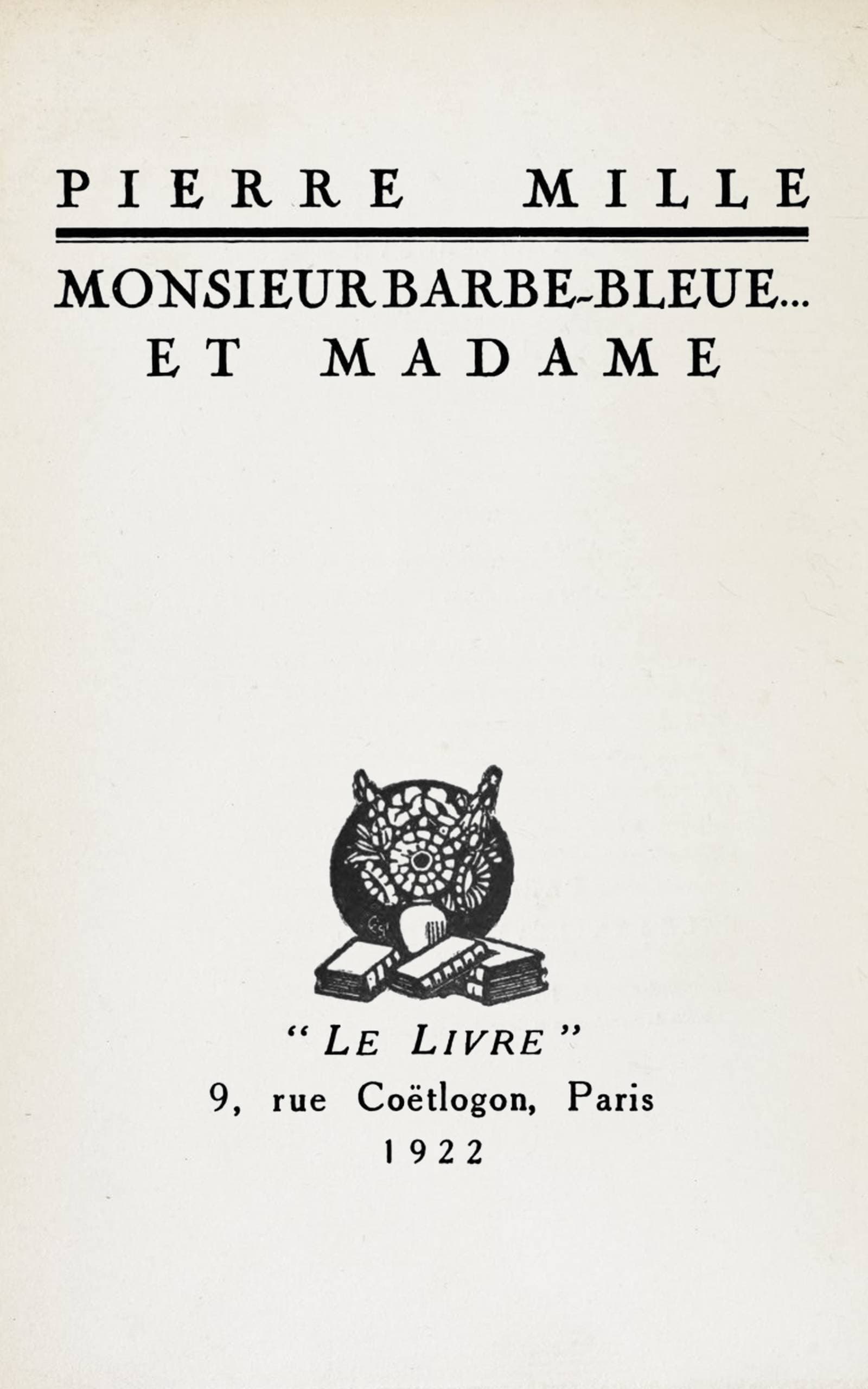 Monsieur Barbe-Bleue... Et Madame