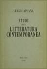 Studi Sulla Letteratura Contemporanea: Prima Serie