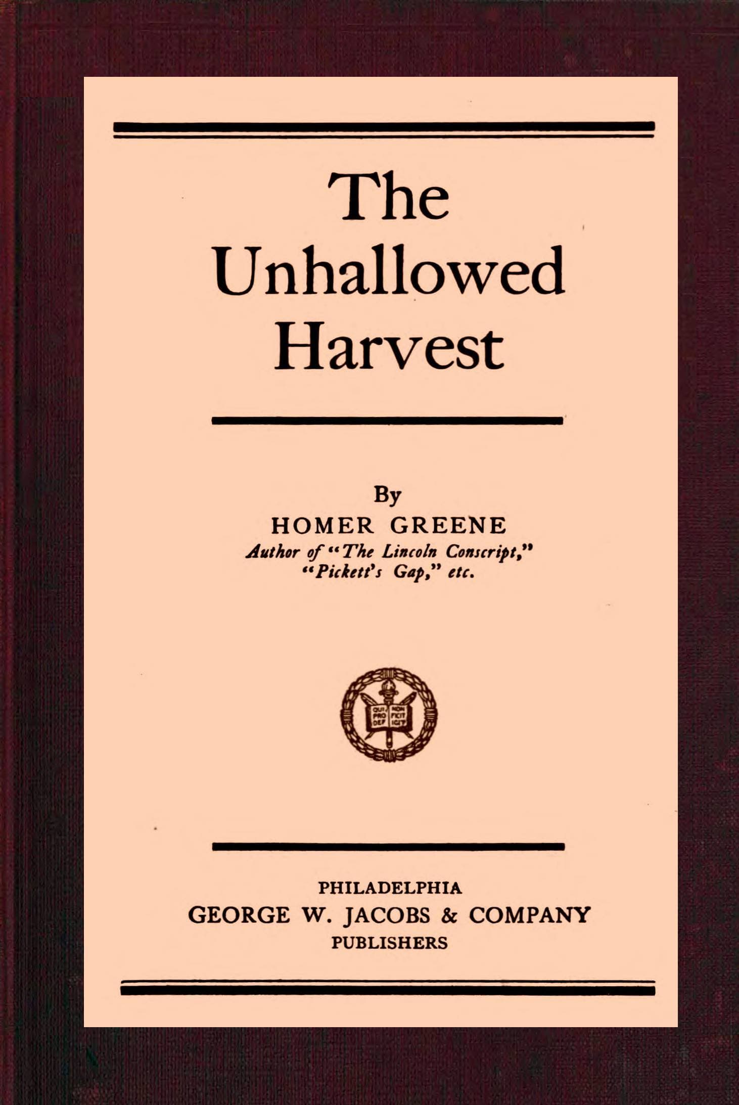 The Unhallowed Harvest
