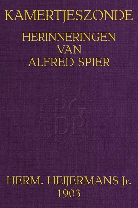 Kamertjeszonde: Herinneringen Van Alfred Spier