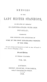 Memoirs of the Lady Hester Stanhope, as Related by Herself in Conversations with Her Physician, Vol. 3 (of 3)