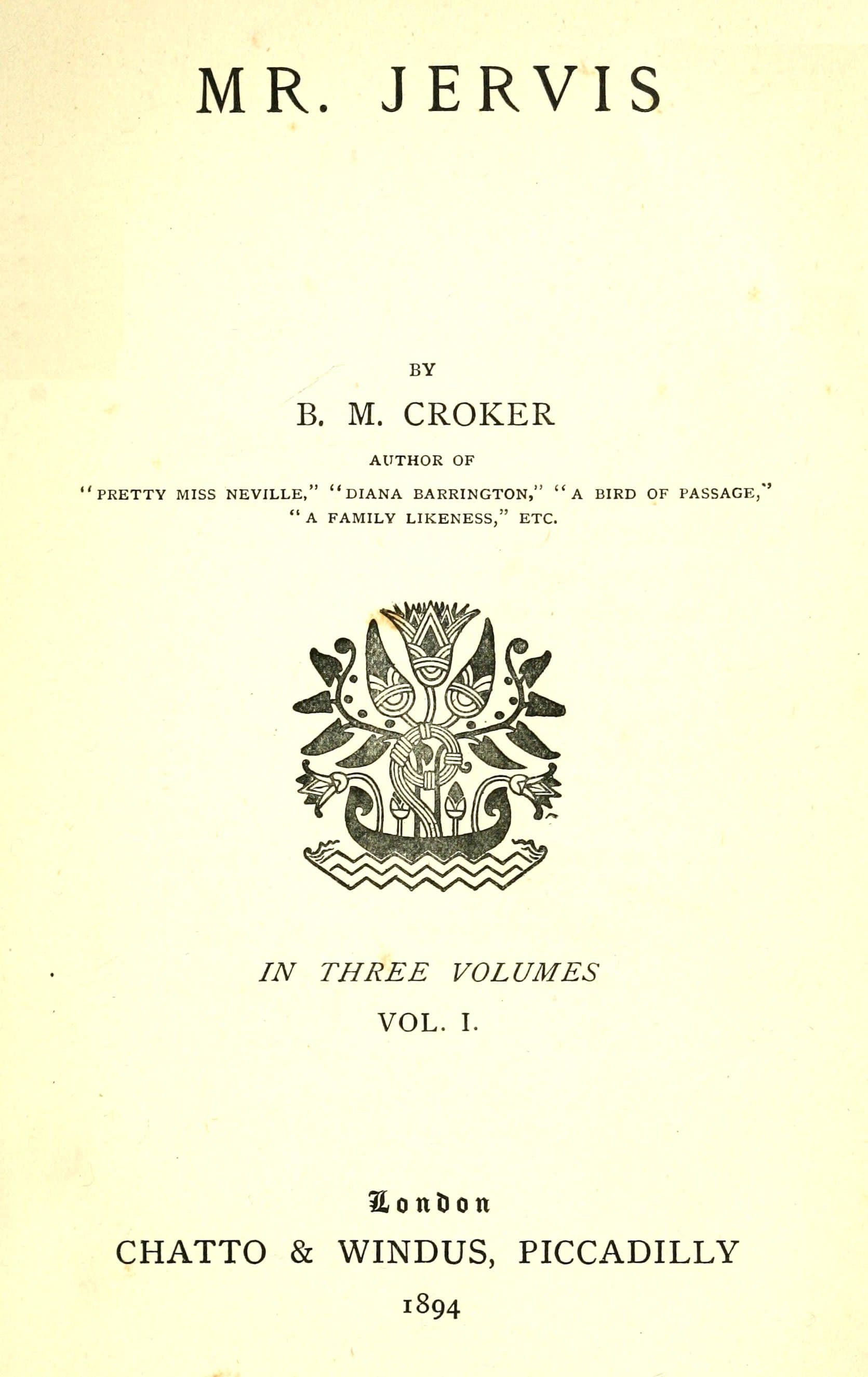 Mr. Jervis, Vol. 1 (of 3)