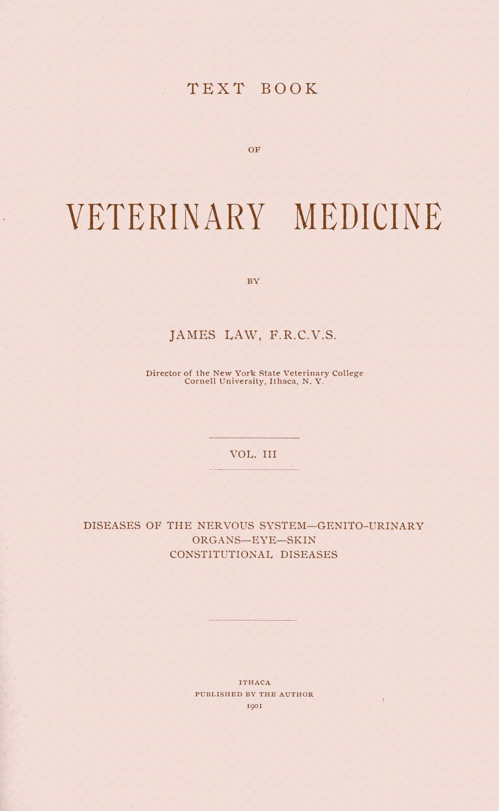 Text Book of Veterinary Medicine, Volume 3 (of 5)