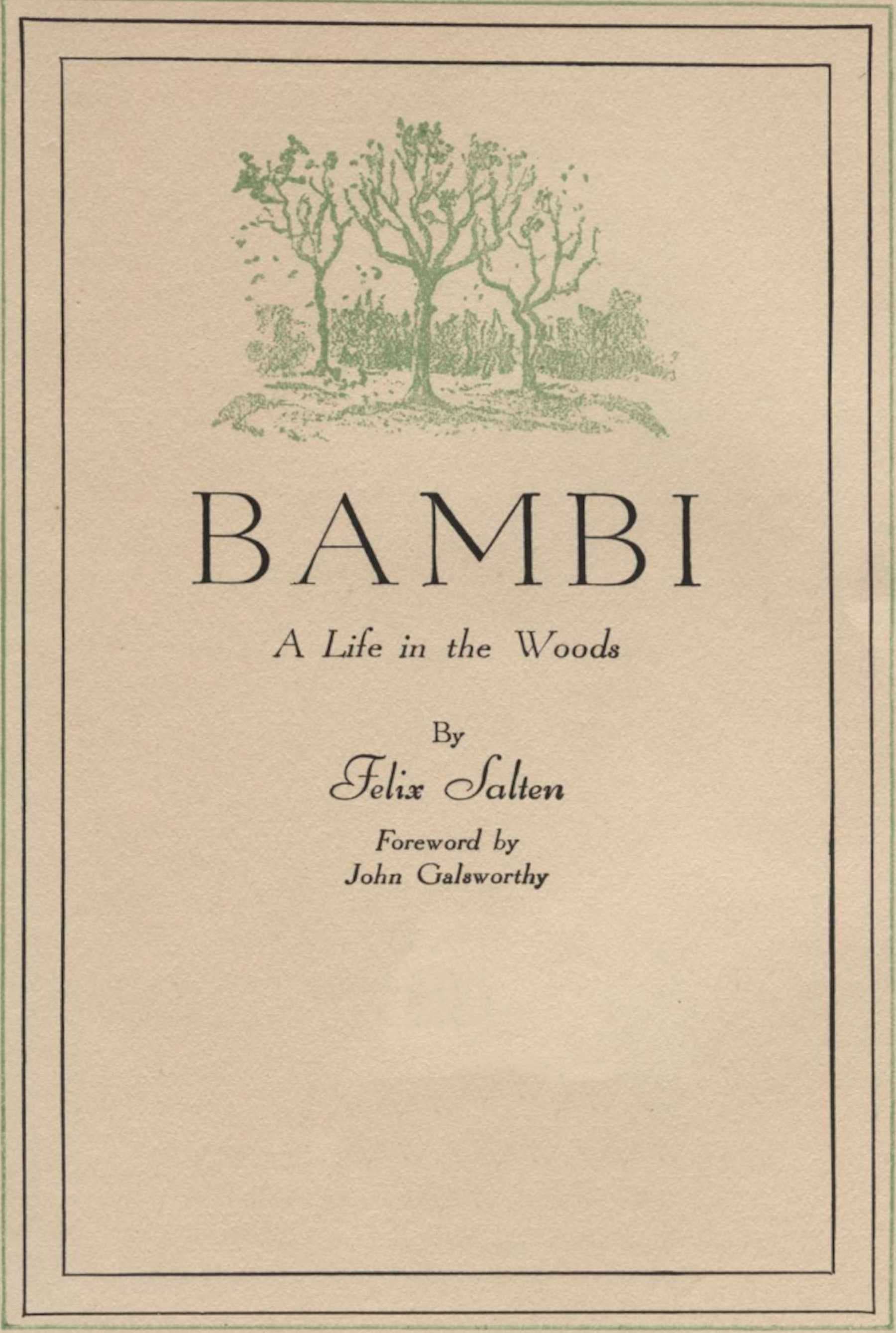 Bambi: A Life in the Woods