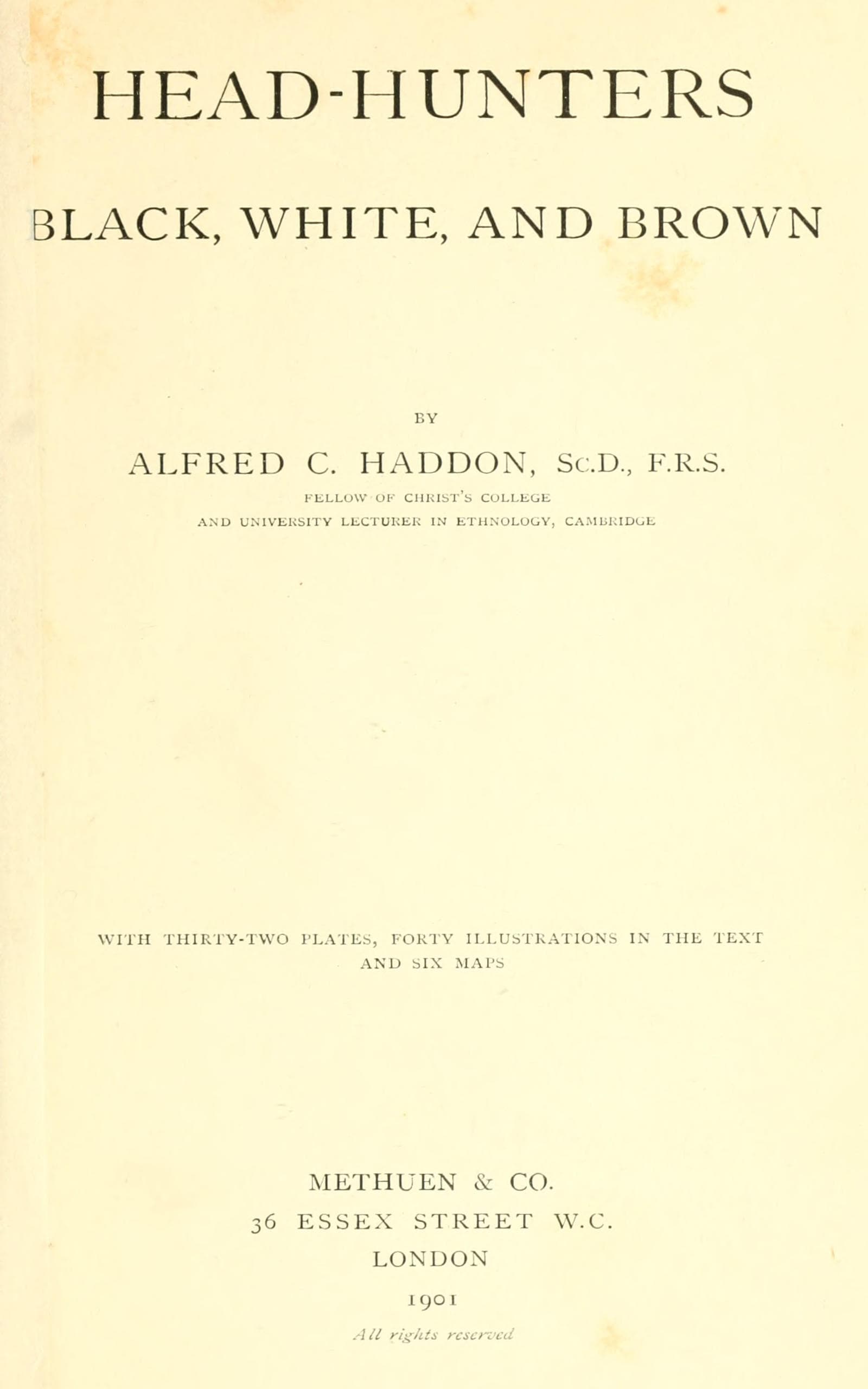 Head-Hunters, Black, White, and Brown