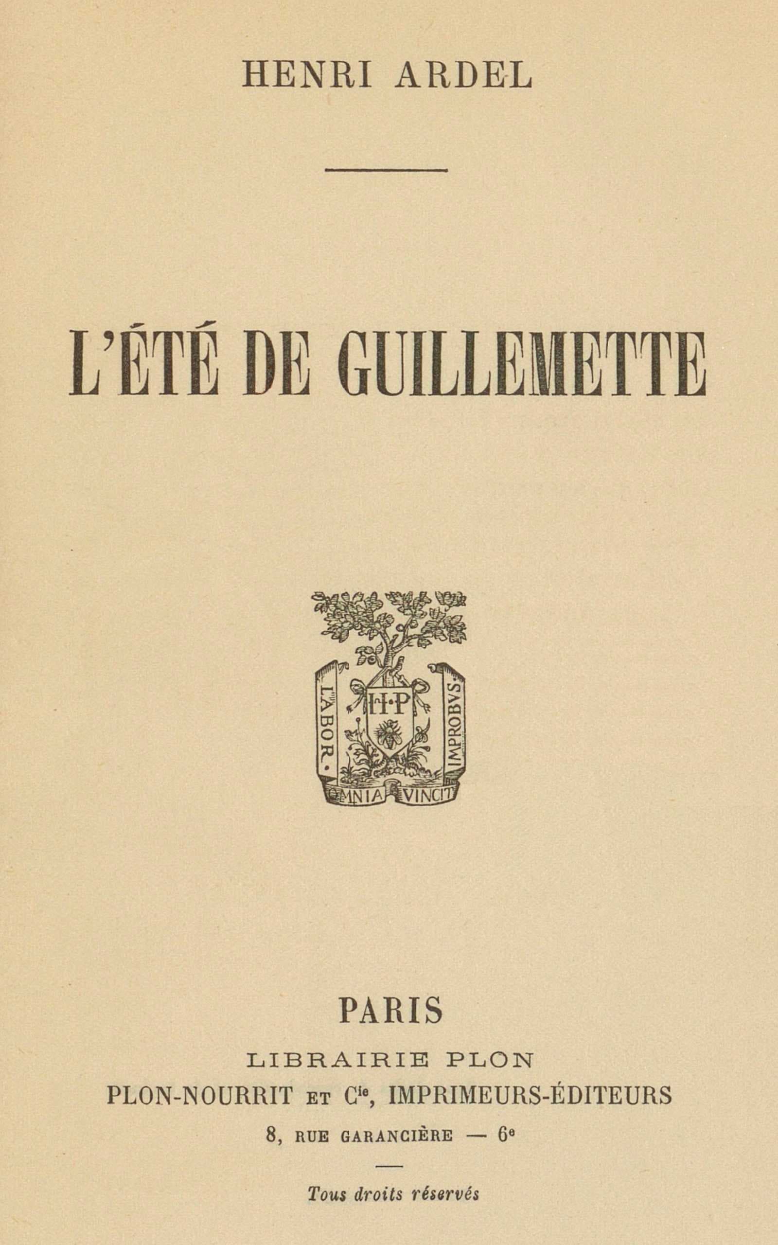 L'été De Guillemette