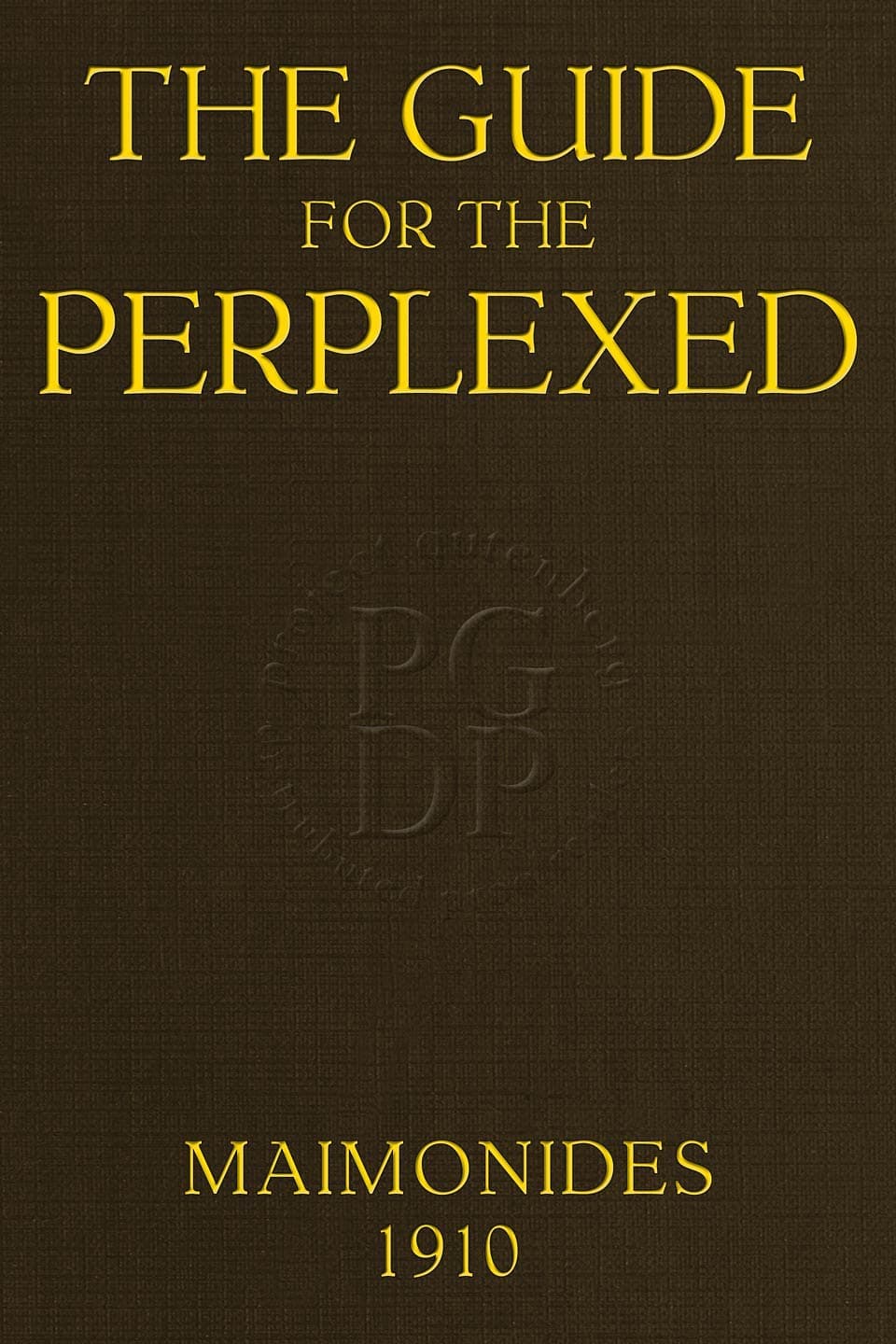 The Guide for the Perplexed