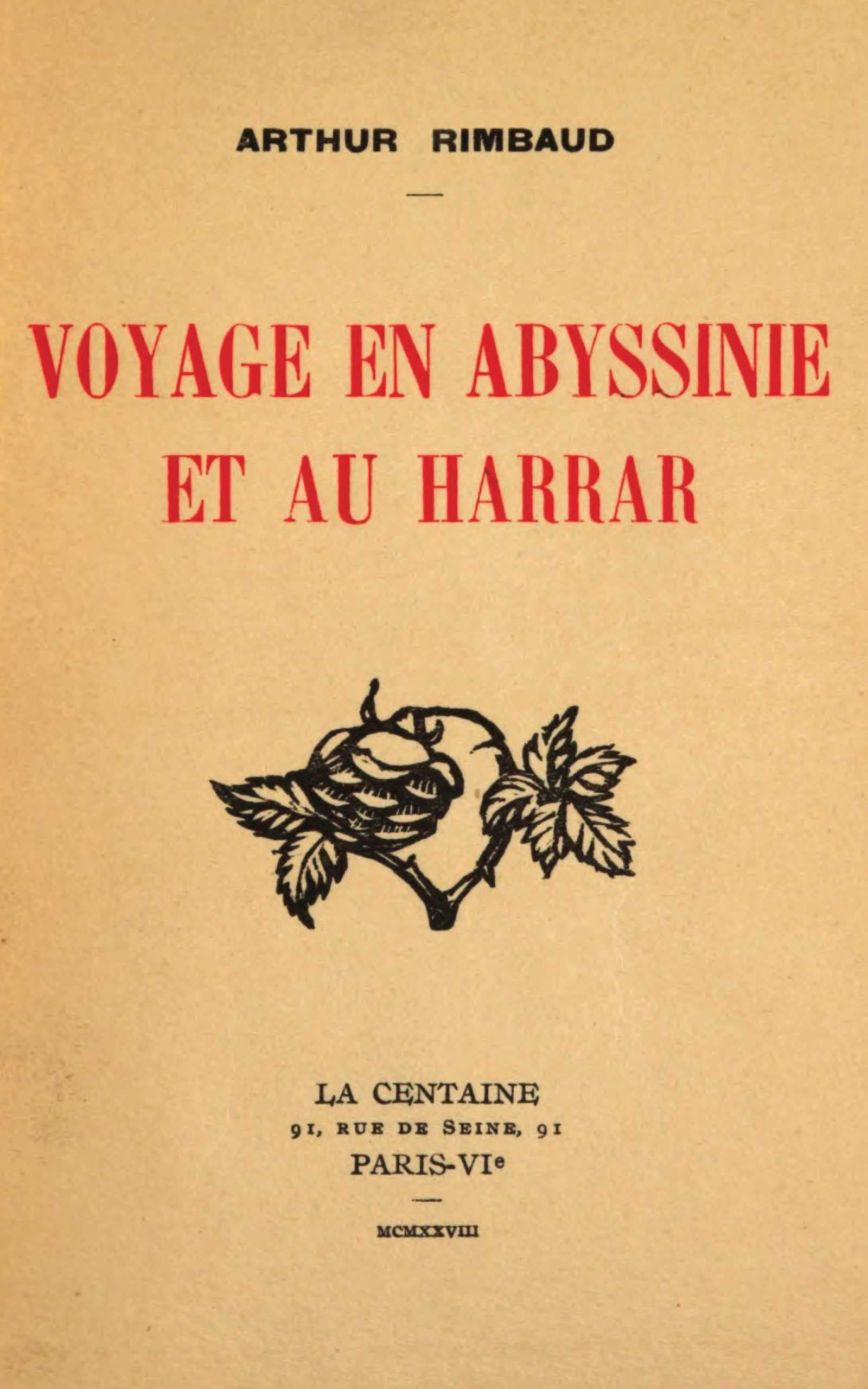 Voyage En Abyssinie Et Au Harrar