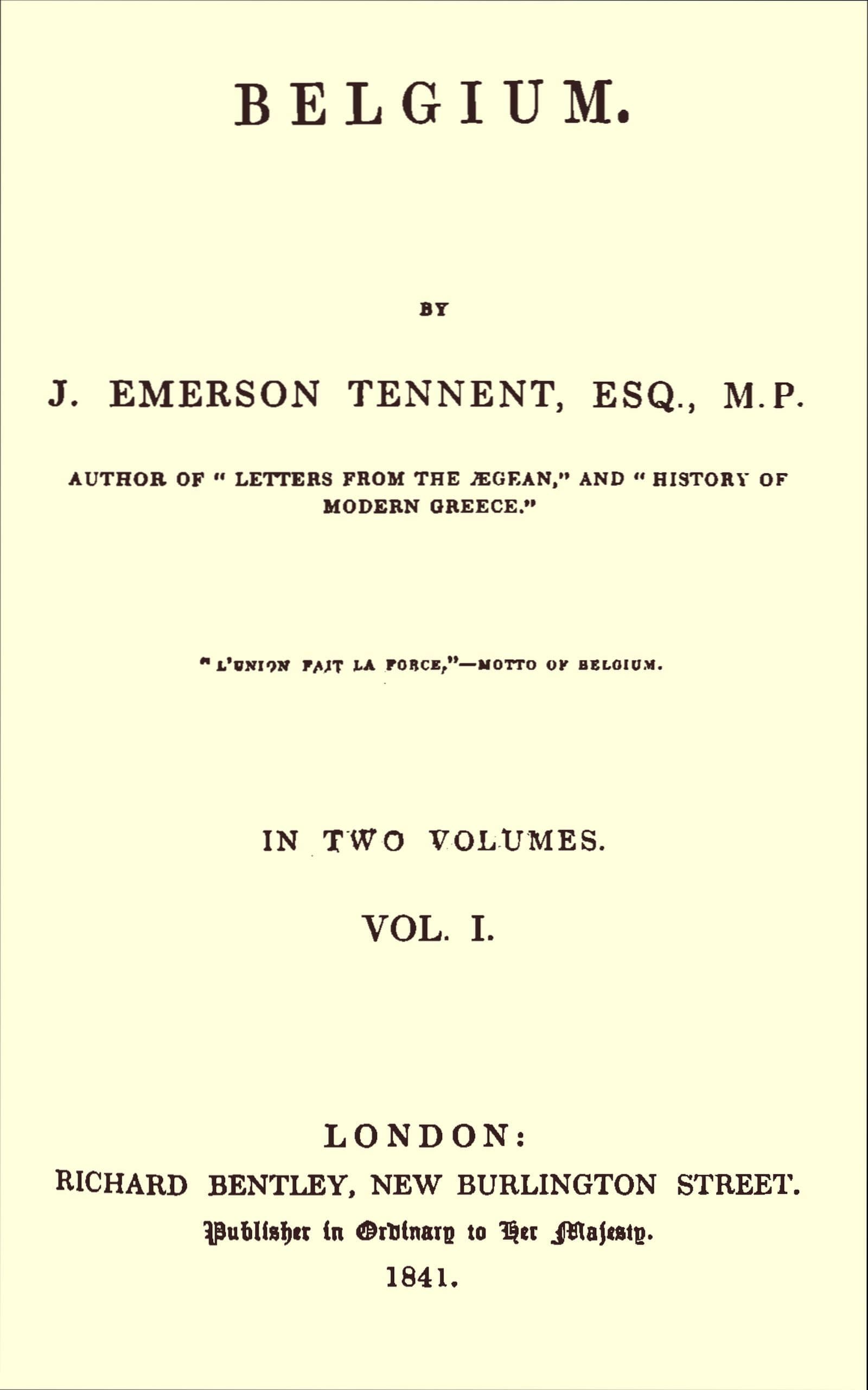 Belgium, Vol. 1 (of 2)