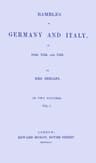 Rambles in Germany and Italy in 1840, 1842, and 1843, Vol. 1 of 2
