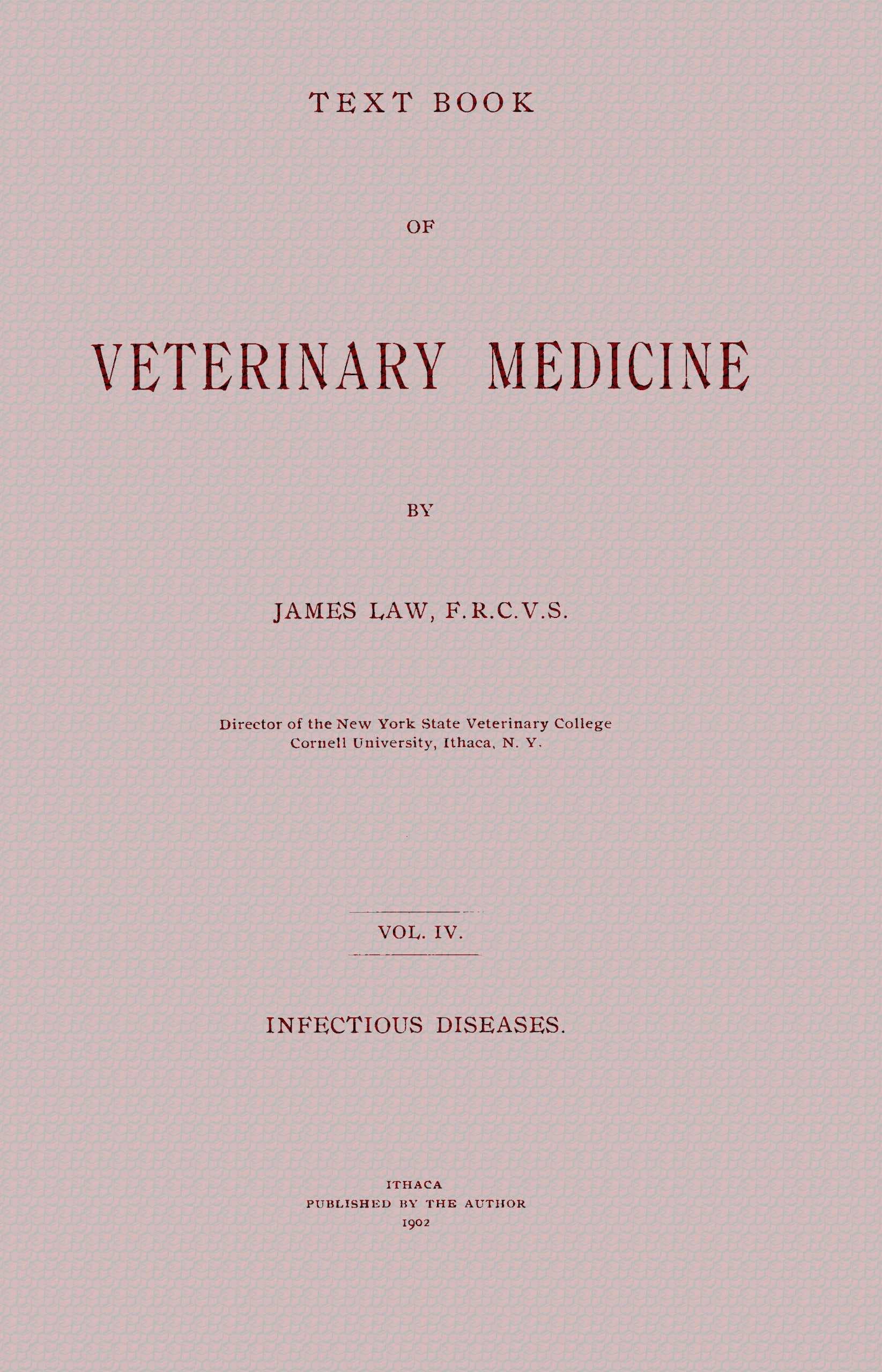 Text Book of Veterinary Medicine, Volume 4 (of 5)