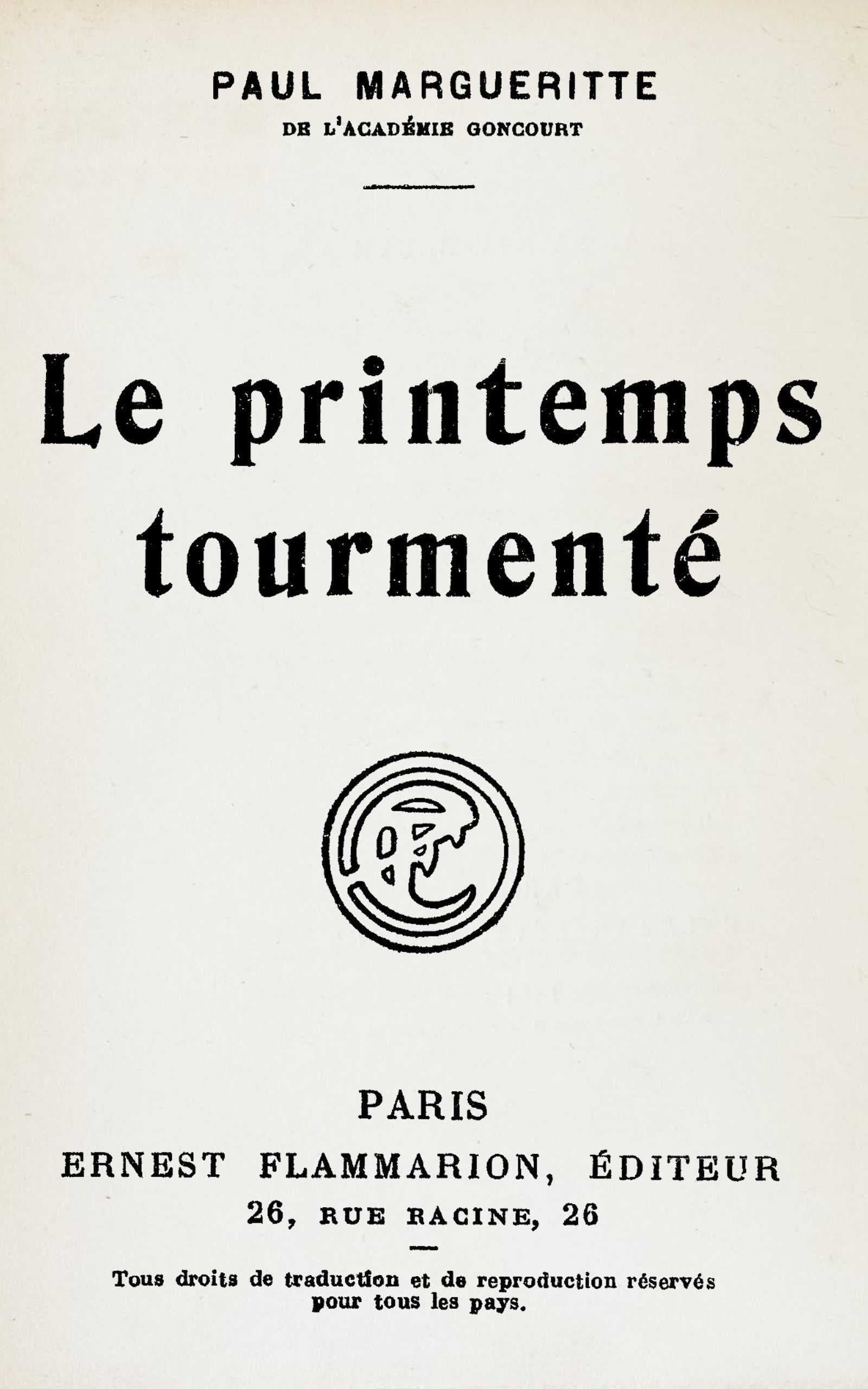 Le Printemps Tourmenté