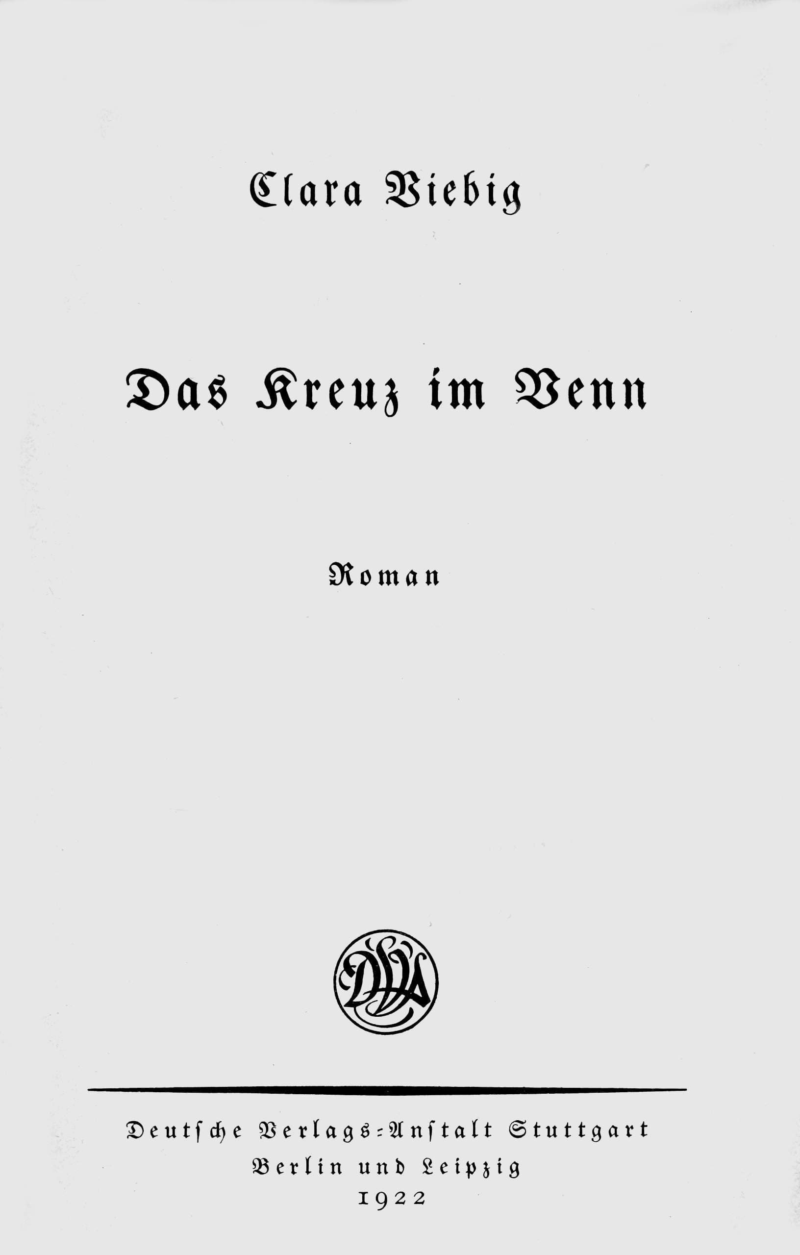 Das Kreuz Im Venn: Roman