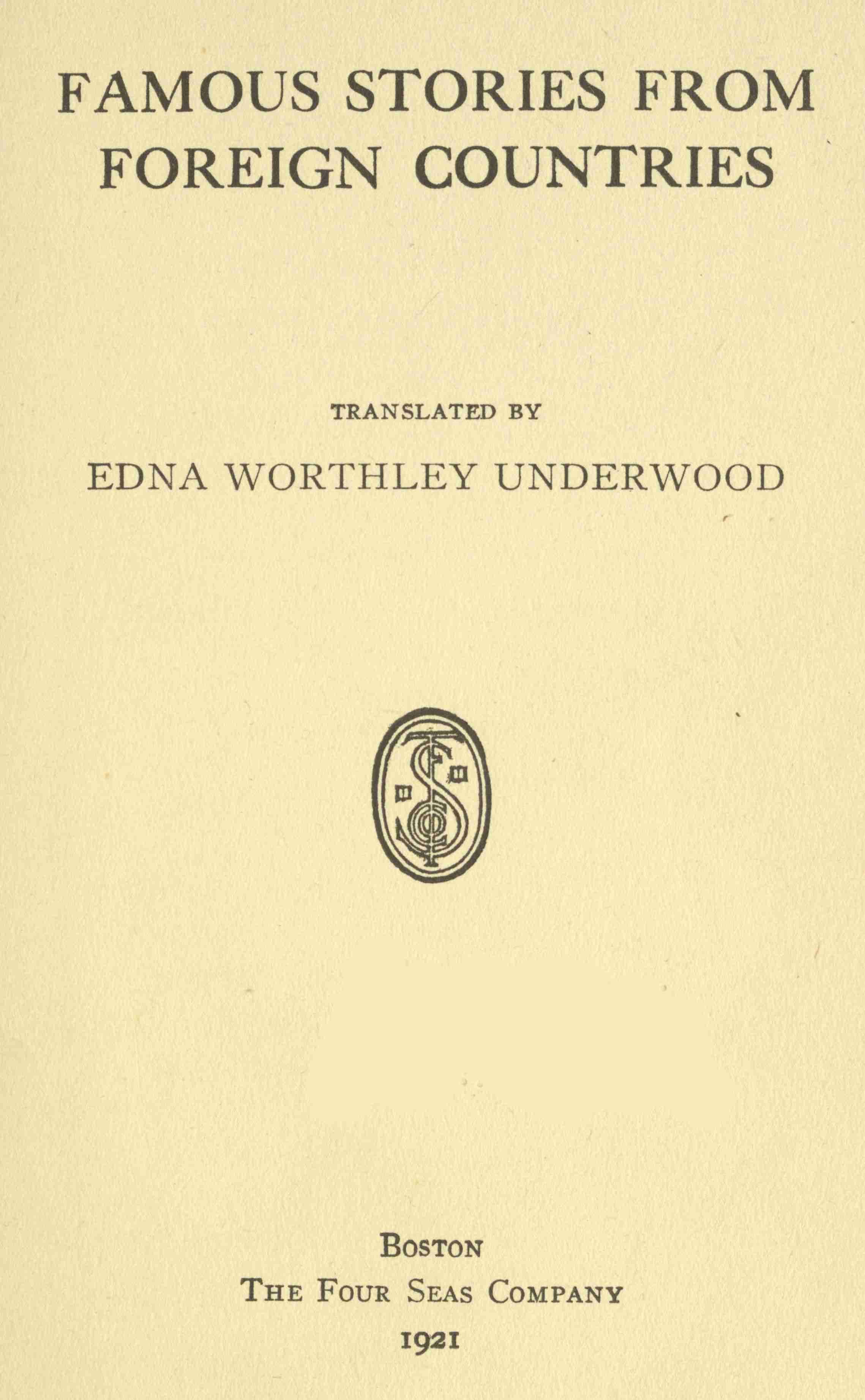 Famous Stories from Foreign Countries