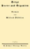 Berge Meere Und Giganten: Roman