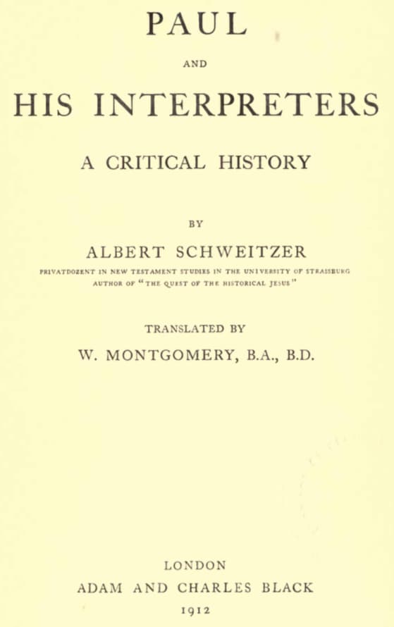 Paul and His Interpreters: A Critical History