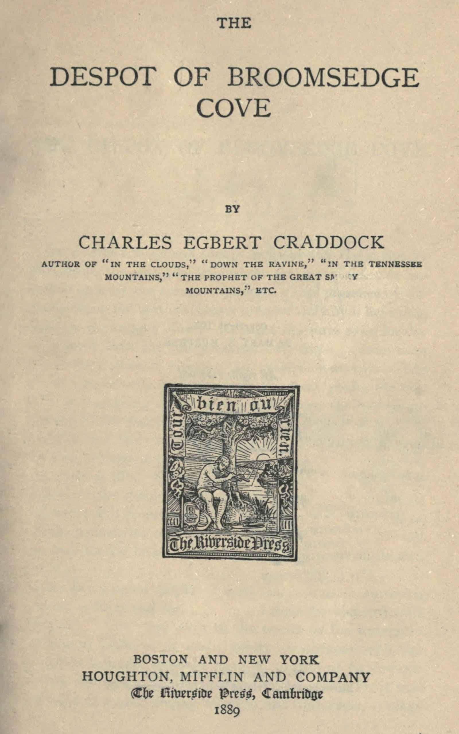 The Despot of Broomsedge Cove