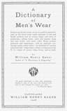 A Dictionary of Men's Wear