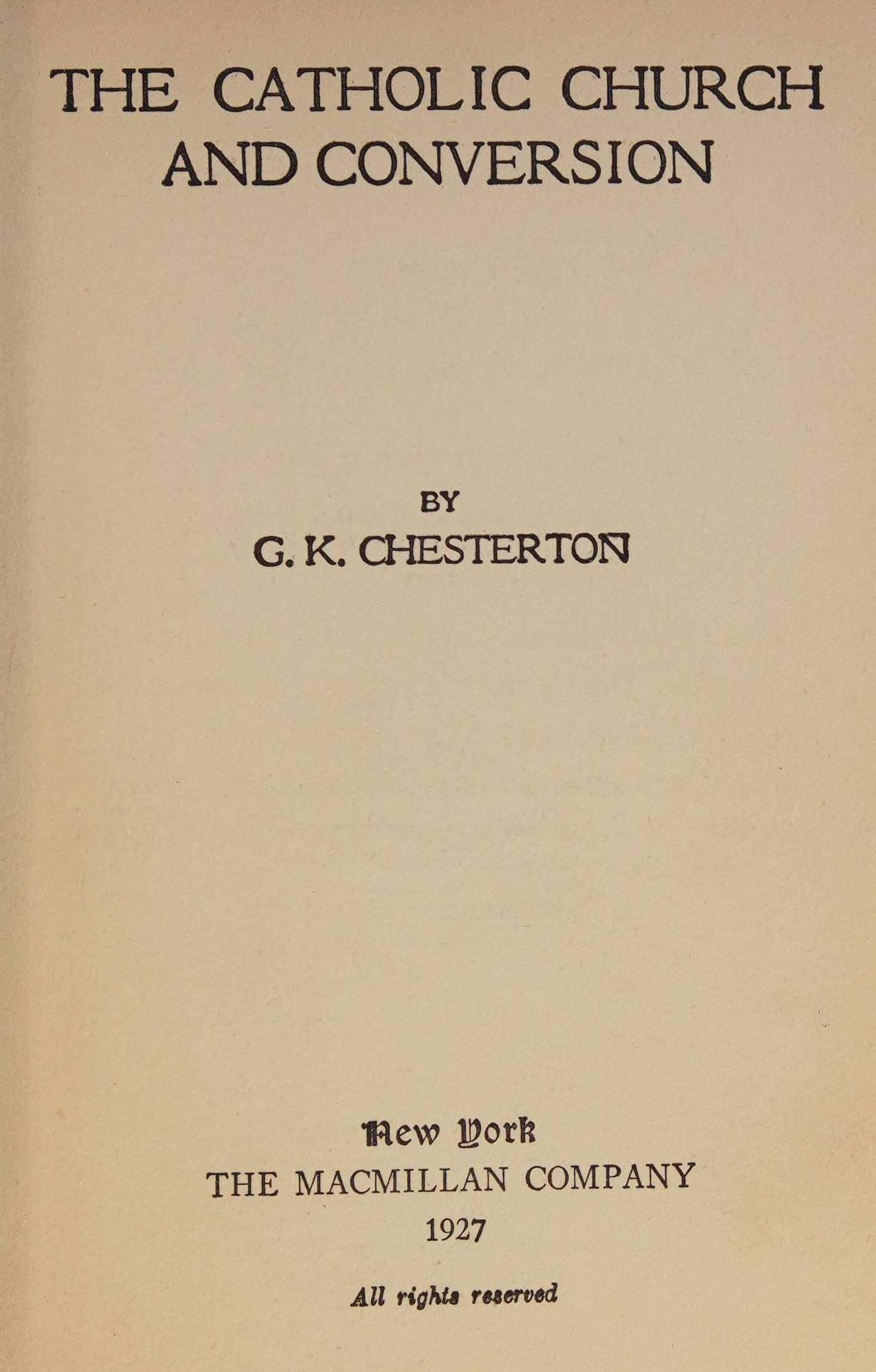 The Catholic Church and Conversion