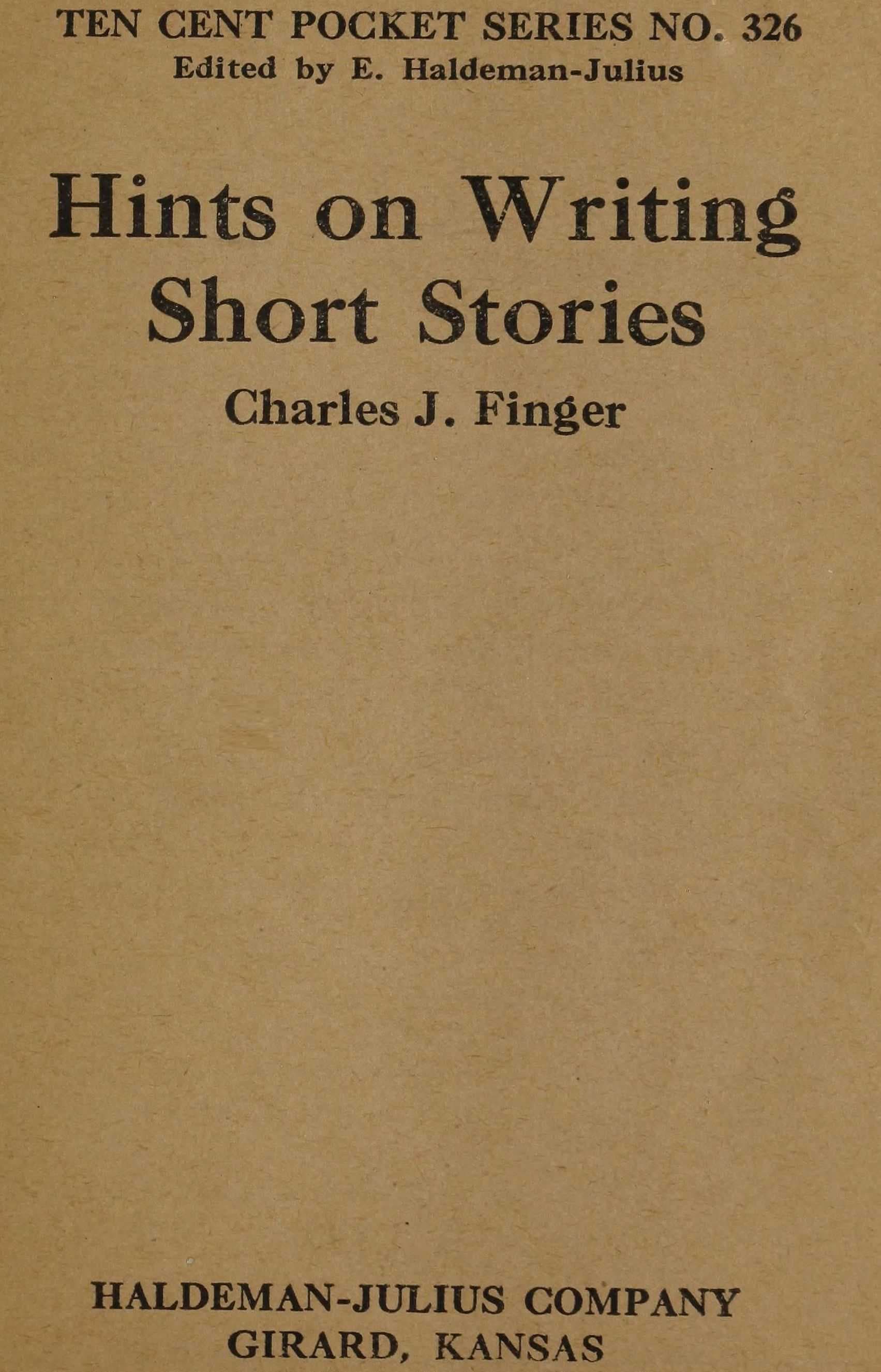 Hints on Writing Short Stories