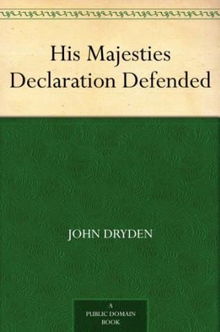 His Majesties Declaration Defended