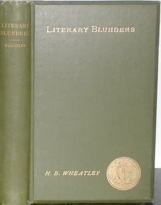 Literary Blunders: A Chapter in the "history of Human Error