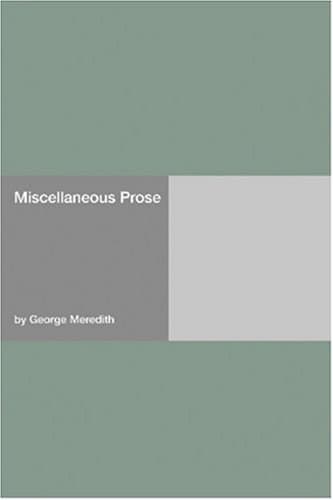 Miscellaneous Prose