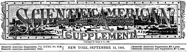 Scientific American Supplement No. 819, September 12, 1891