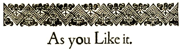As You like It