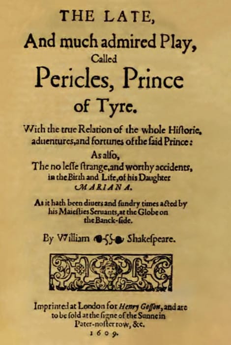 Pericles, Prince of Tyre