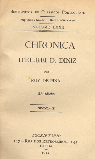 Chronica D'el Rei D. Diniz (Vol. I)