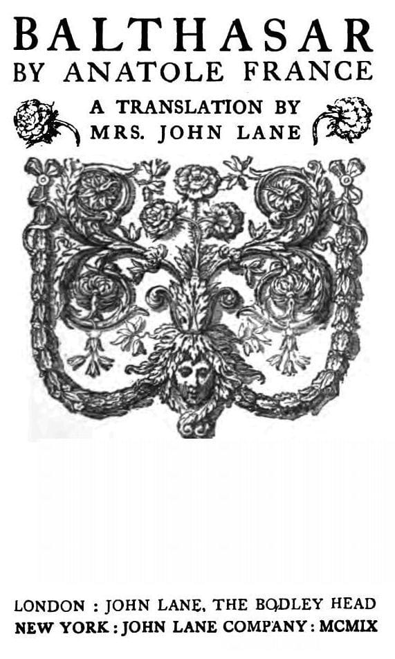 Balthasar and Other Works - 1909