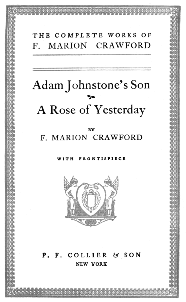 Adam Johnstone's Son