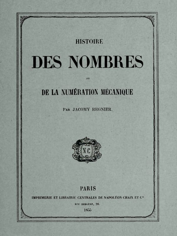 Histoire Des Nombres Et De La Numération Mécanique