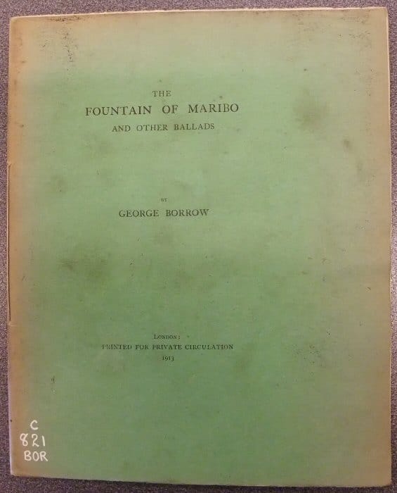 The Fountain of Maribo, and Other Ballads