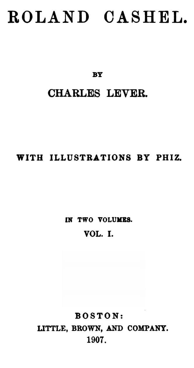 Roland Cashel, Volume I (of II)