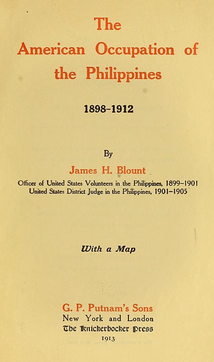 The American Occupation of the Philippines 1898-1912