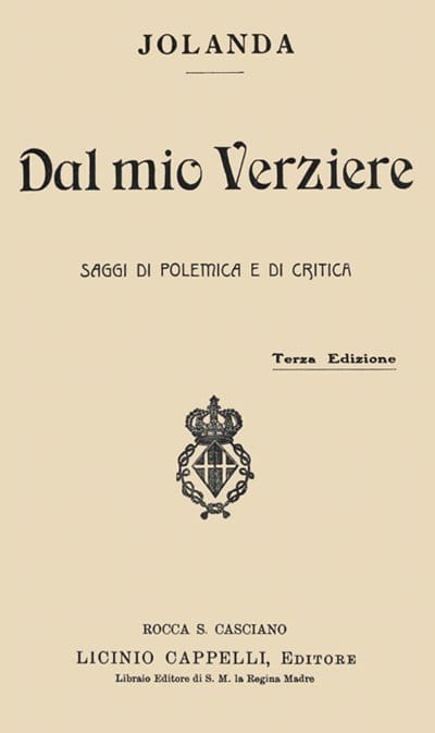Dal Mio Verziere: Saggi Di Polemica E Di Critica