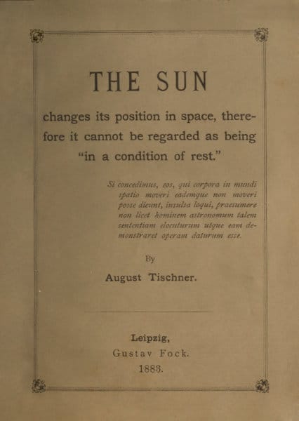 The Sun Changes Its Position in Spacetherefore It Cannot Be Regarded as Being "In a Condition of Rest